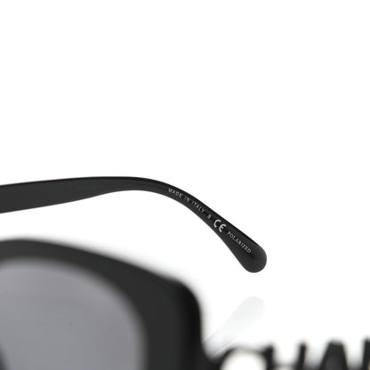 Chanel Acetate Strass Polarized Square Sunglasses 5422-B Black 6 of 8