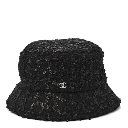 Chanel Tweed Bucket Hat M Black 2 of 7
