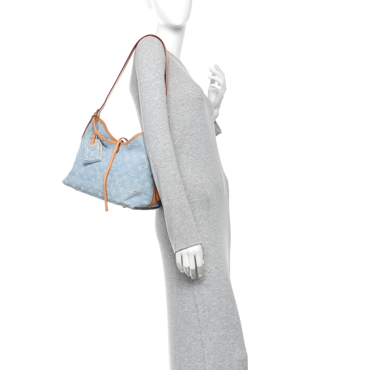 Louis Vuitton Monogram Denim CarryAll PM Sky Blue 2 of 10