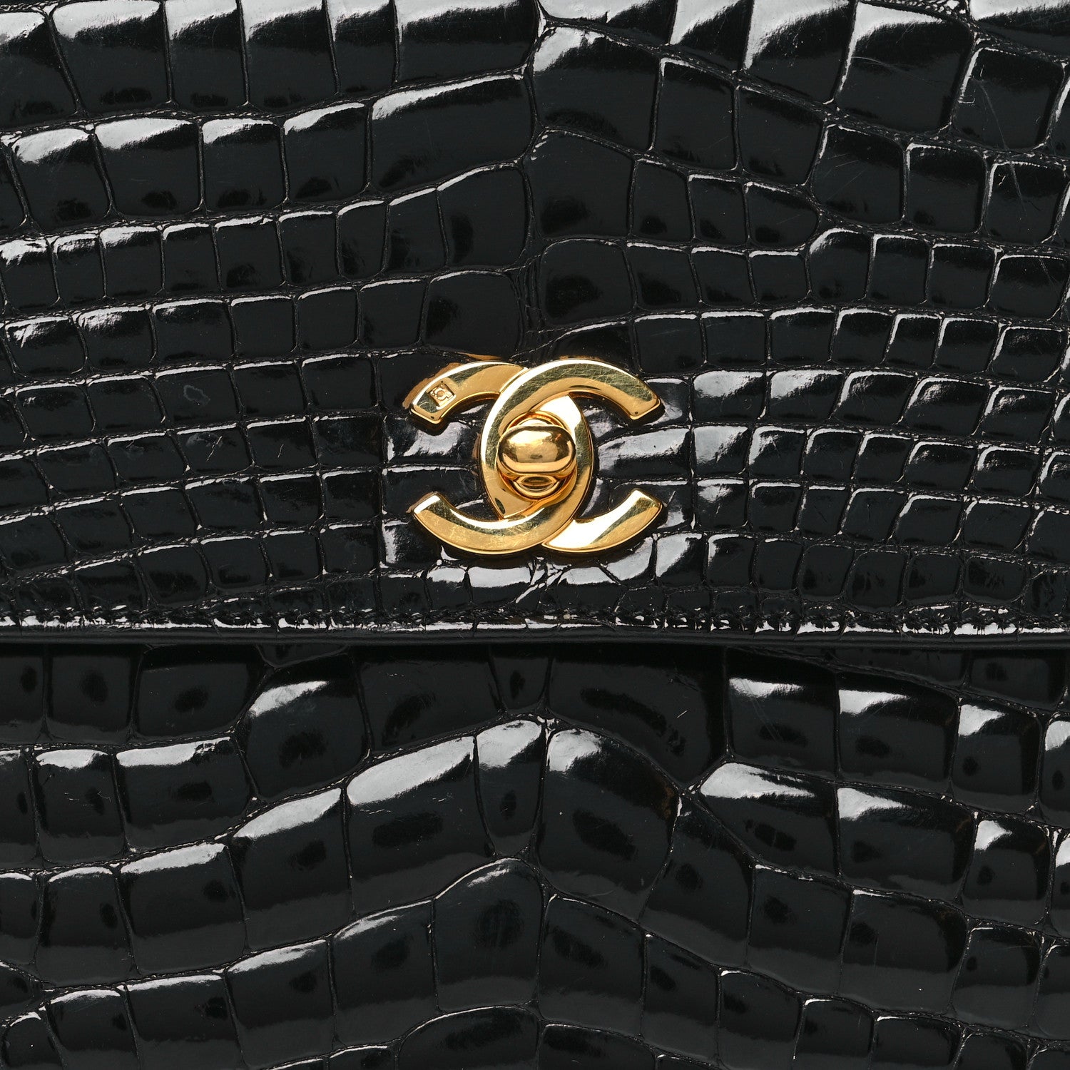 Chanel Alligator Medium Kelly Flap Black 8 of 10