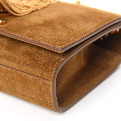 Saint Laurent Suede Small Classic Monogram Kate Tassel Satchel Light Ochre 9 of 13