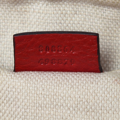 Gucci Pebbled Calfskin Small Soho Disco Bag Tabasco Red 9 of 16