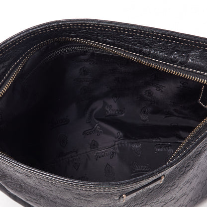 Gucci Guccissima Medium Flat Messenger Bag Black 4 of 8