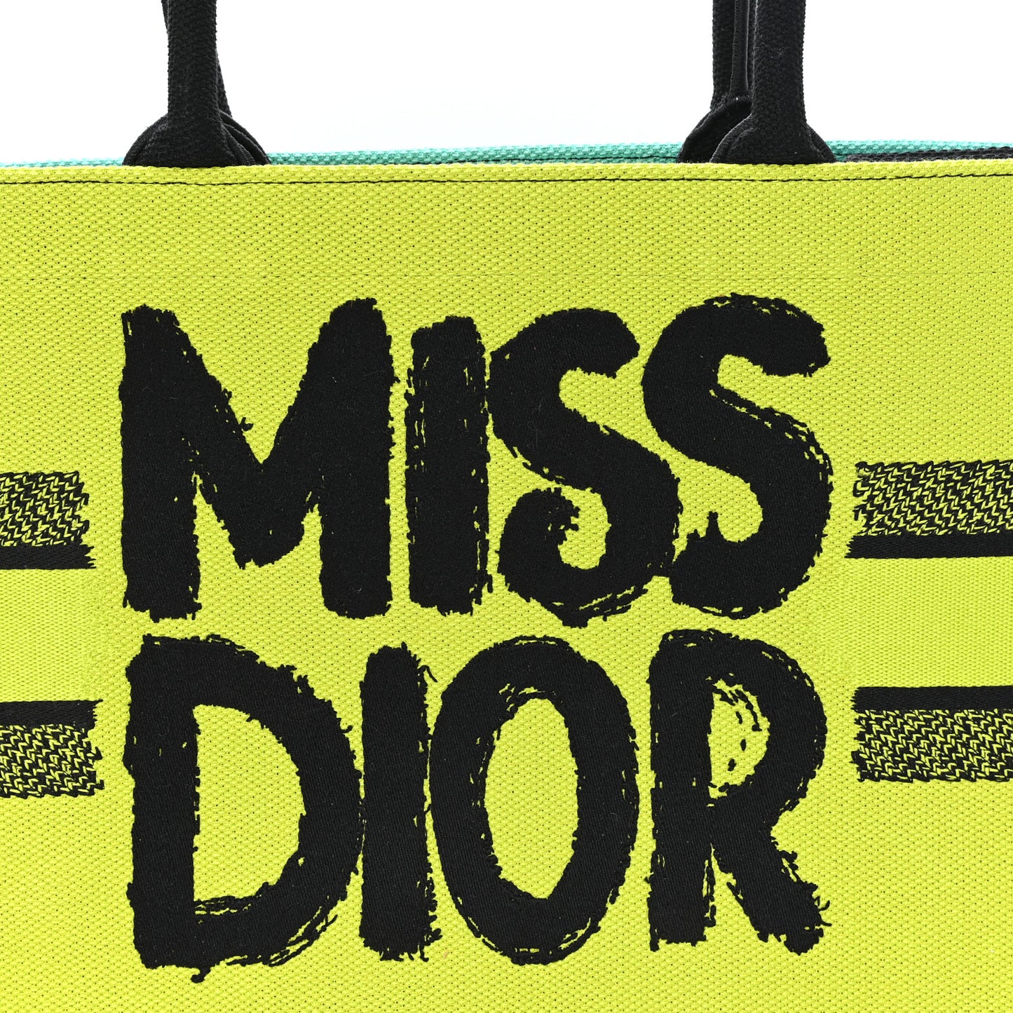 Canvas Embroidered Medium Miss Dior Graffiti Book Tote Green Blue