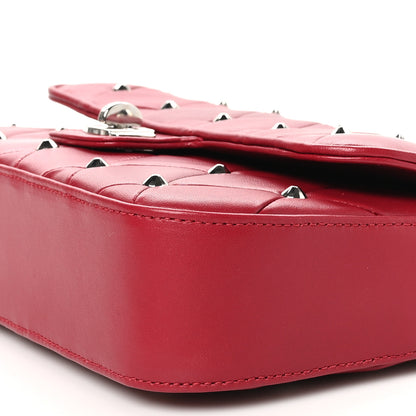 Miu Miu Pattina Nappa Crystal Studded Borchie Flap Bag Rubino 9 of 9