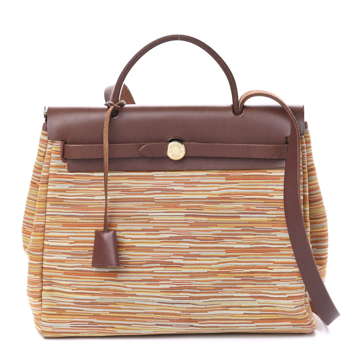 Hermes Barenia Vibrato Herbag 30 PM Orange 1 of 15