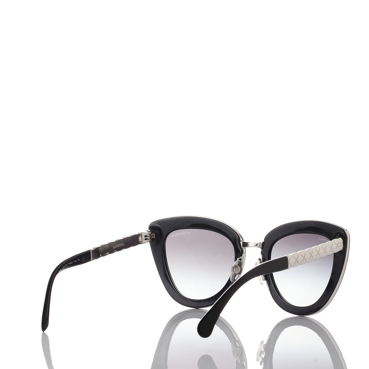 Cat Eye Quilted Sunglasses 5368 Black