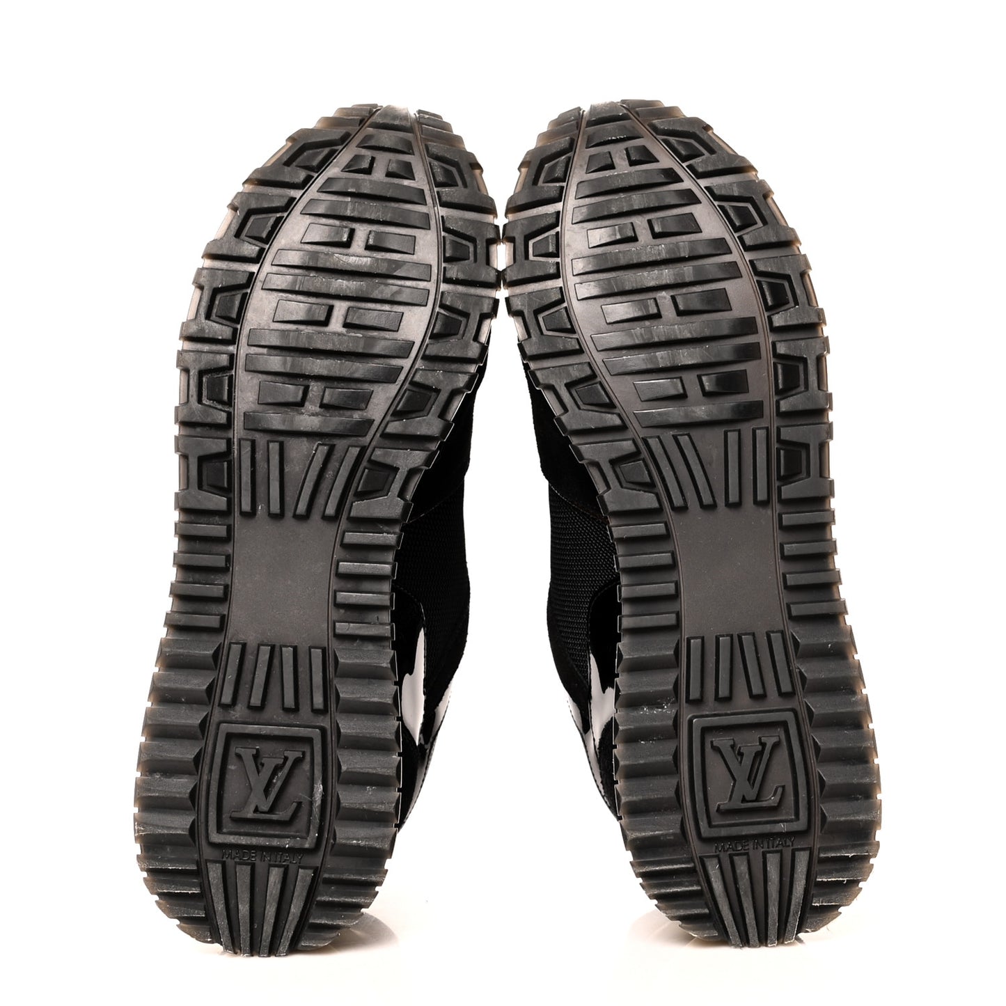 Suede Monogram Run Away Sneakers 38 Black