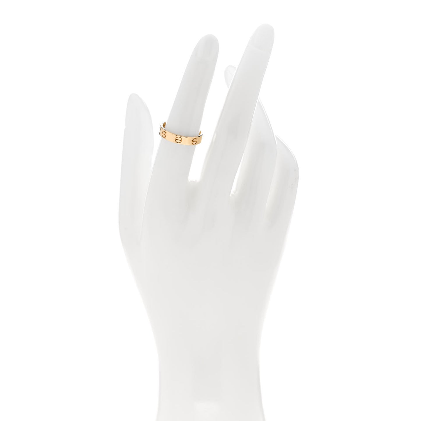 18K Yellow Gold 3.5mm LOVE Wedding Band Ring 52 6
