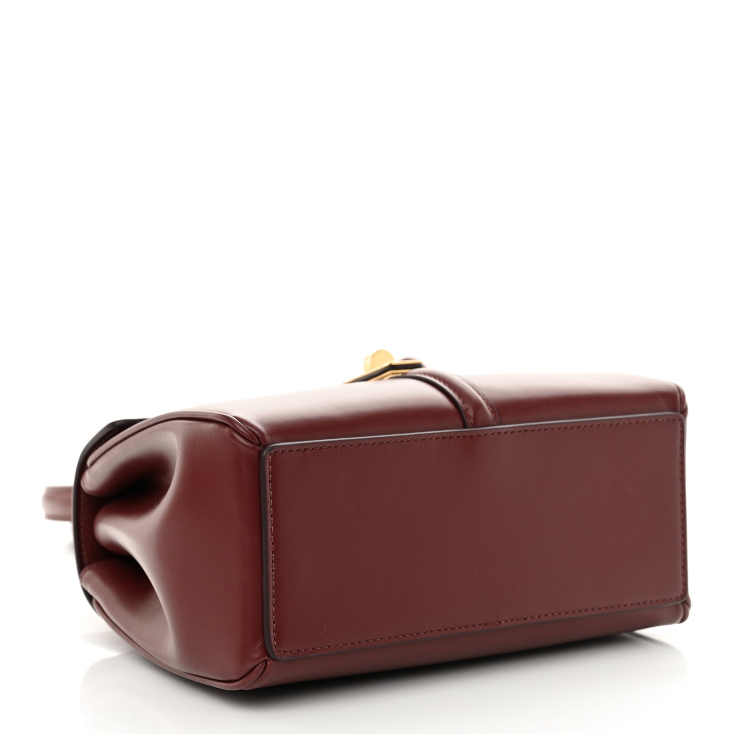 Satinated Calfskin Mini 16 Top Handle Bag Light Burgundy