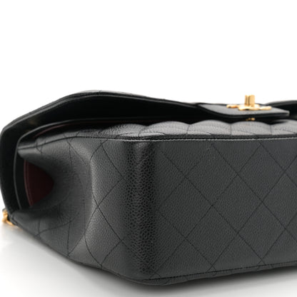 Chanel Caviar Quilted Jumbo Double Flap Black 9 of 10