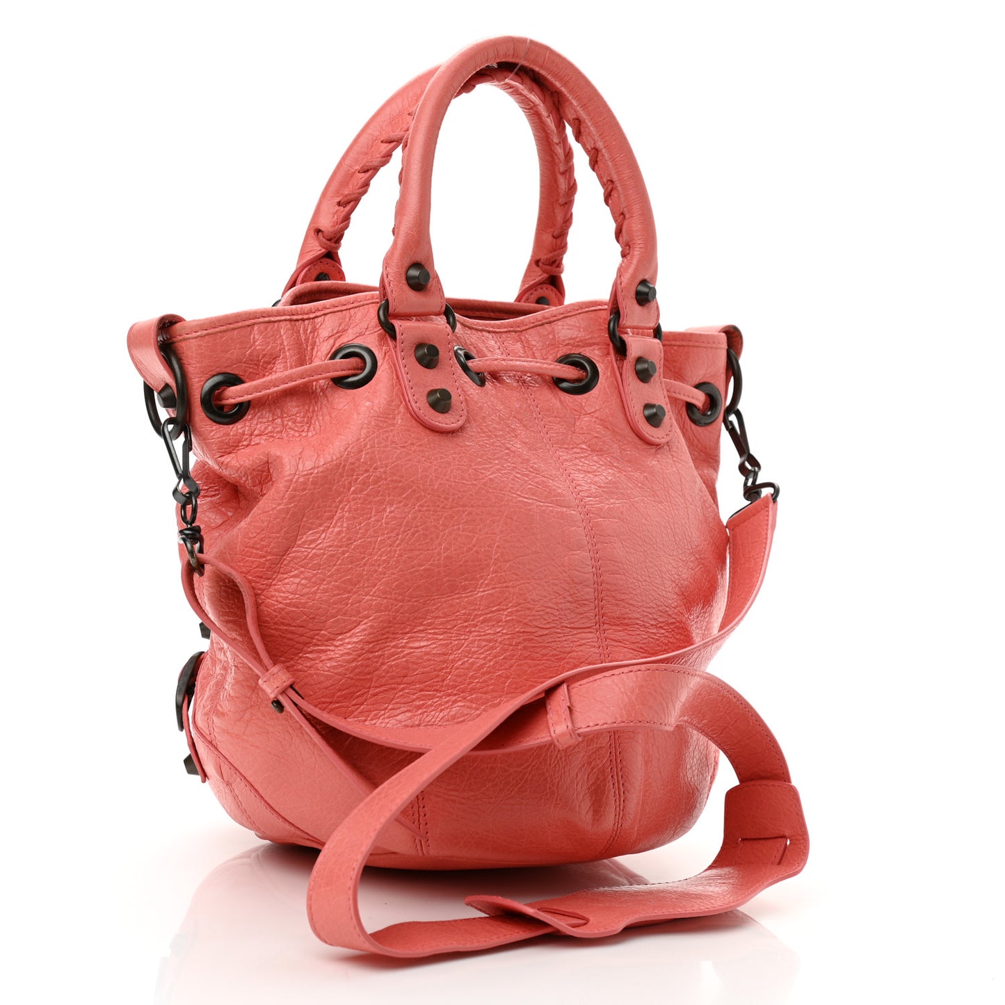 Agneau Classic Hardware Mini Pompon Rose Azalee