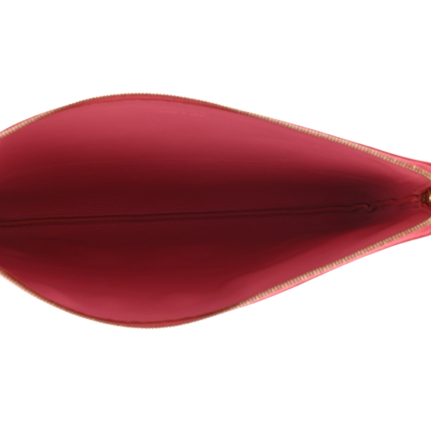 Lambskin Bi-Color Solo Clutch Pouch Pink Rust