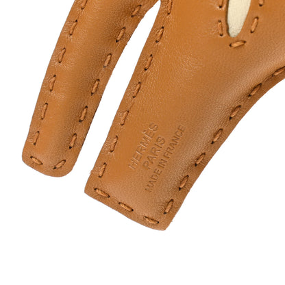 Hermes Milo Lambskin Rooroo Bag Charm Sesame Craie 3 of 3