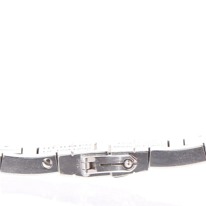 Hermes 18K White Gold Diamond Kilim Bracelet 5 of 7