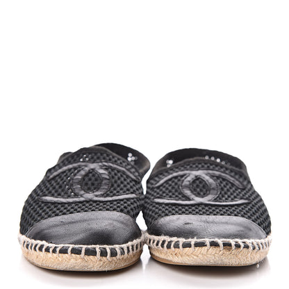 Chanel Mesh Lambskin Espadrilles 40 Black 2 of 14