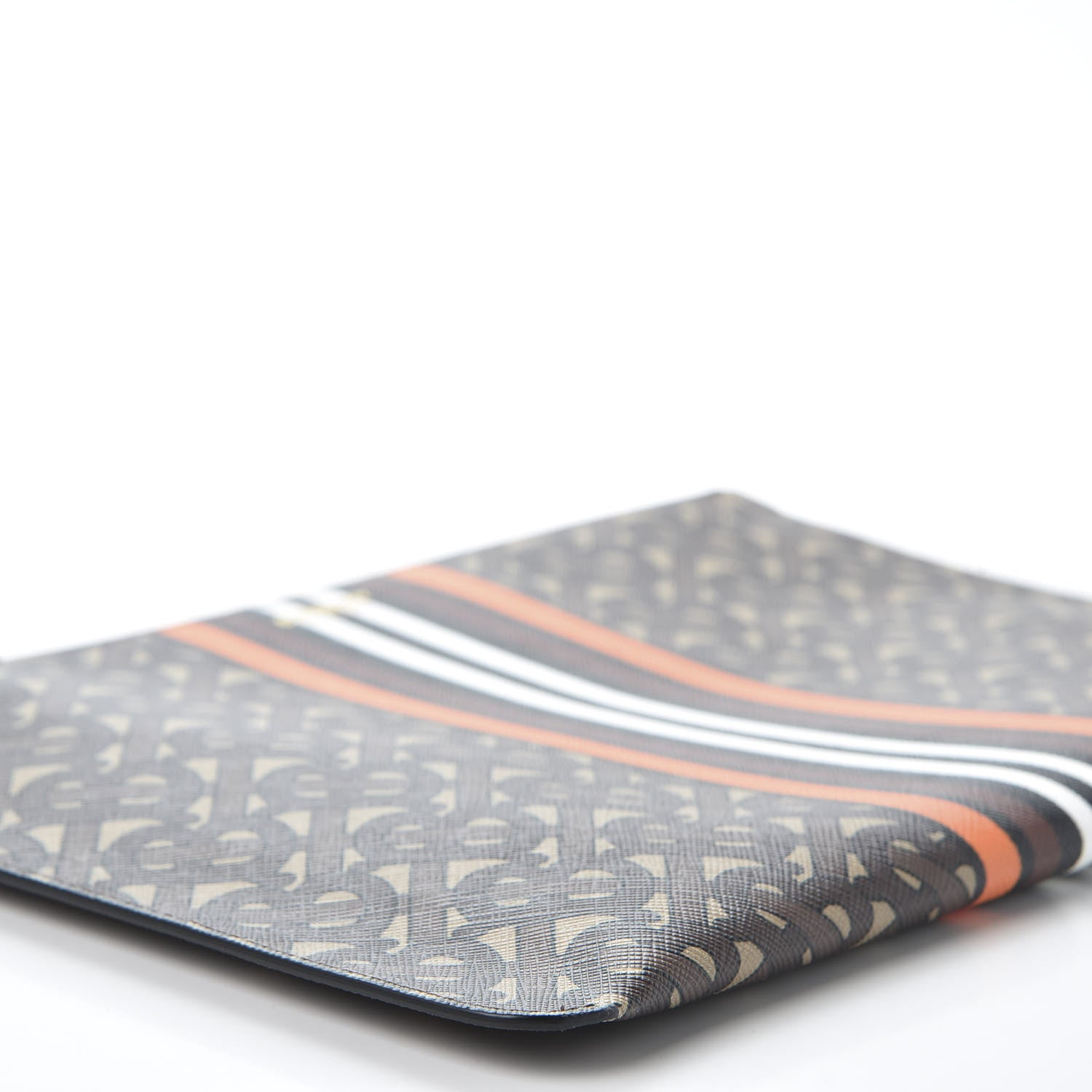 Burberry E-Canvas Monogram Stripe Zip Pouch Bridle Brown 5 of 8