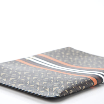 Burberry E-Canvas Monogram Stripe Zip Pouch Bridle Brown 5 of 8