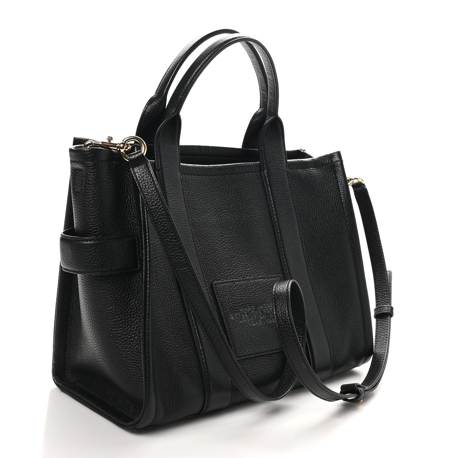 Marc Jacobs Grained Calfskin Medium The Tote Bag Black 3 of 9