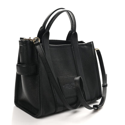 Marc Jacobs Grained Calfskin Medium The Tote Bag Black 3 of 9