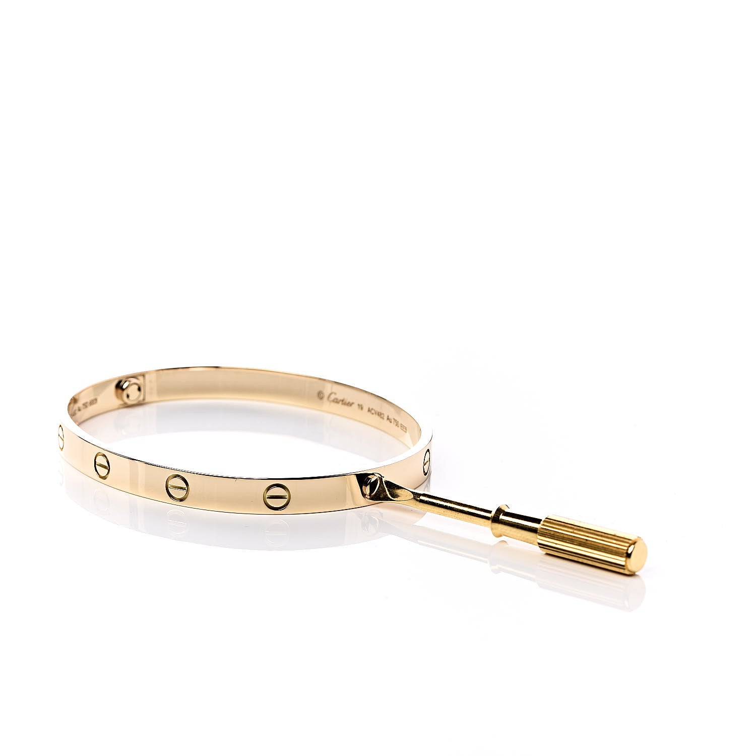 Cartier 18K Yellow Gold LOVE Bracelet 19 4 of 8