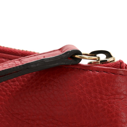Gucci Pebbled Calfskin Soho Wristlet Vibrant Red 9 of 10