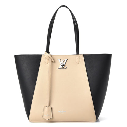 Louis Vuitton Calfskin Lockme Cabas Vanille Black 1 of 10