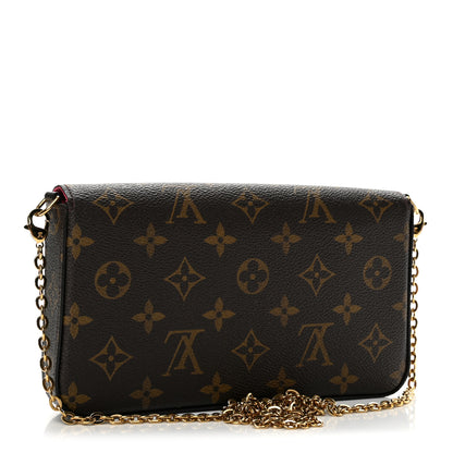 Louis Vuitton Monogram LV Love Lock Pochette Felicie Chain Wallet 4 of 12