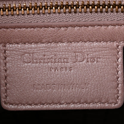 Christian Dior Pearly Lambskin Cannage Medium Lady Dior Lotus 6 of 13