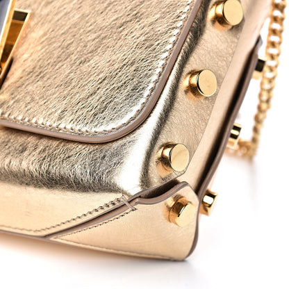 Jimmy Choo Metallic Calfskin Lockett Petite Shoulder Bag Gold 7 of 10