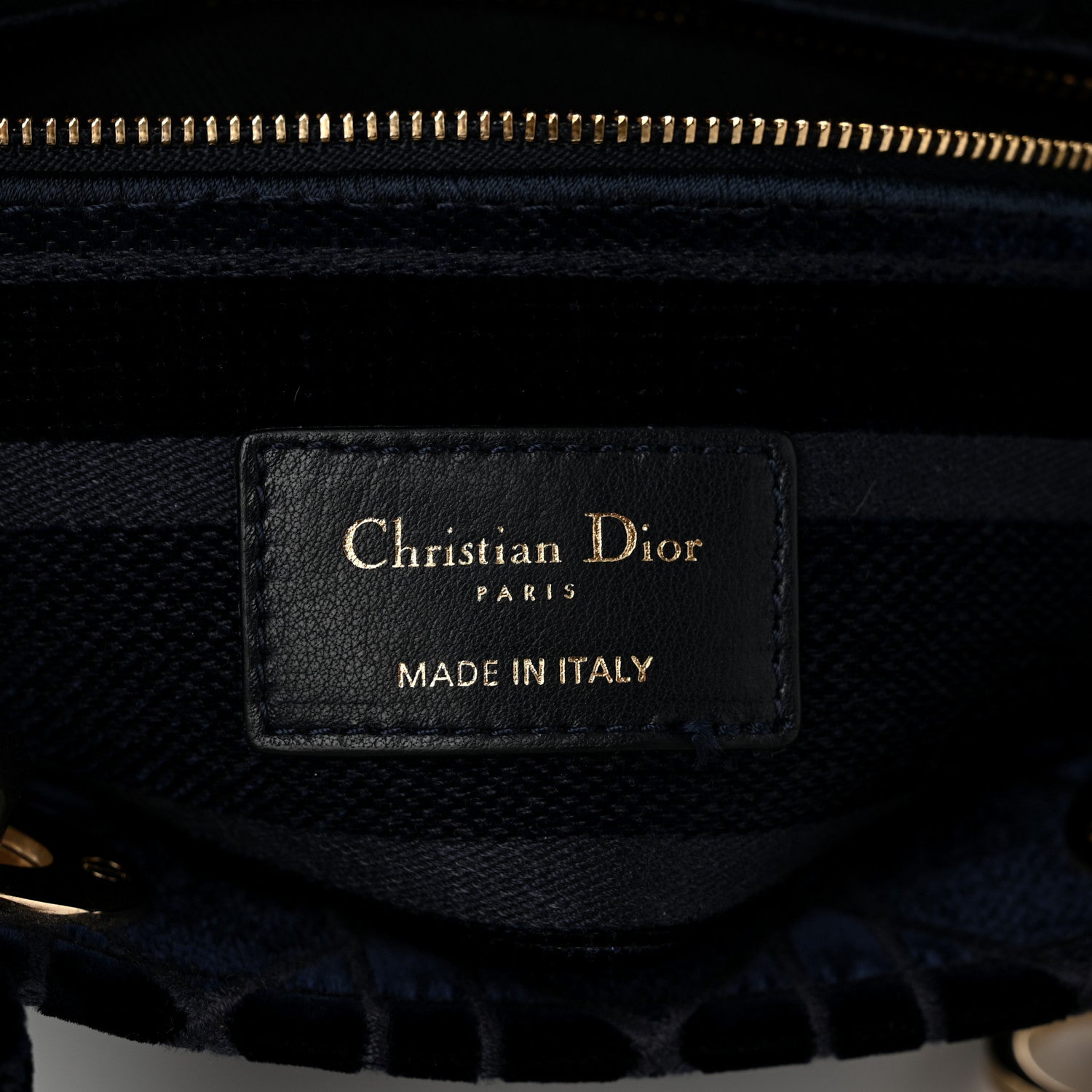 Christian Dior Velvet Cannage Medium Lady D-Lite Blue 6 of 10