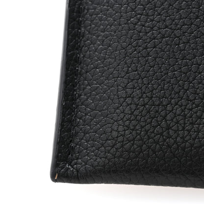 Louis Vuitton Calfskin Lockme Card Holder Black 8 of 10