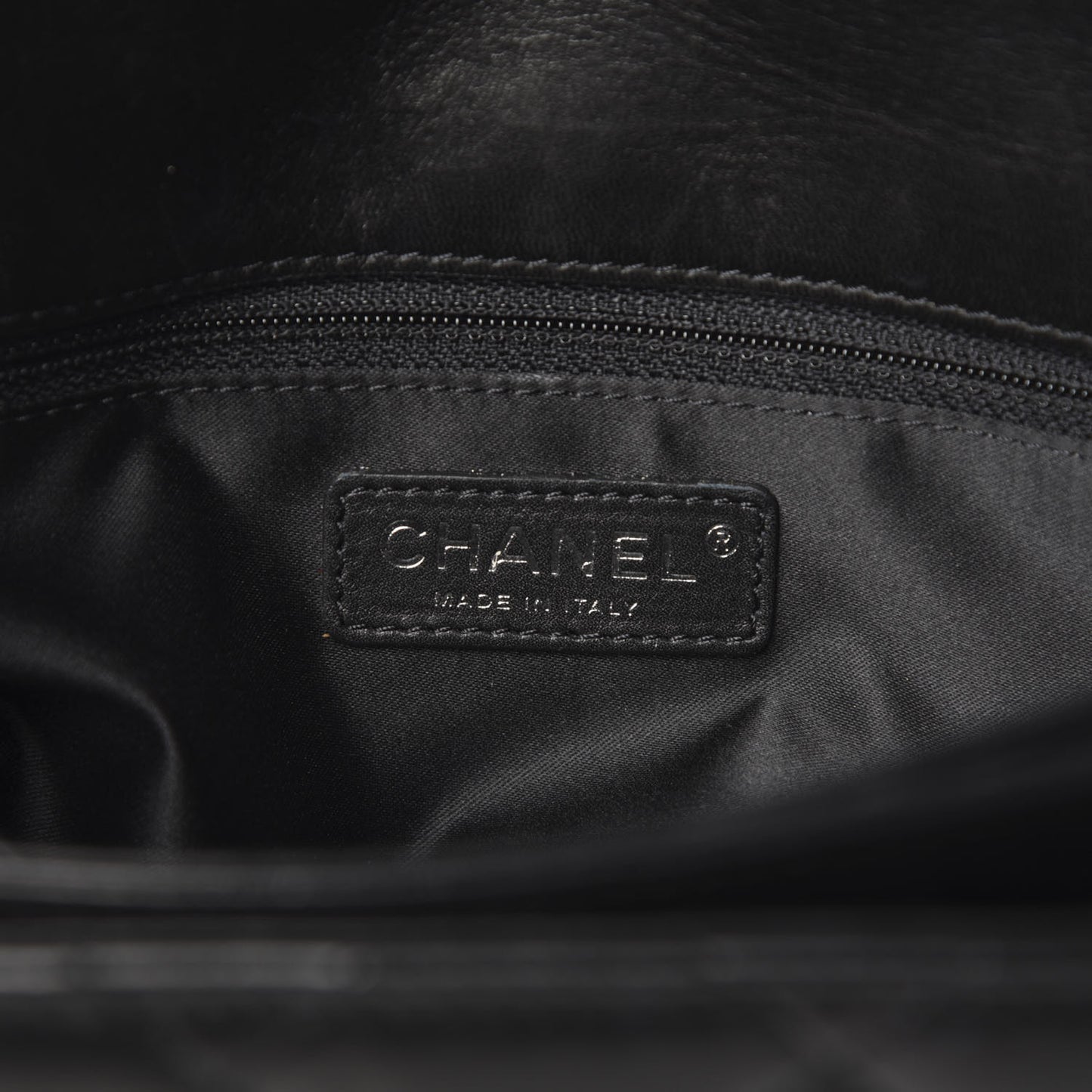 Lambskin Quilted 3 Accordion Flap Bag Black