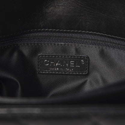 Chanel Lambskin Quilted 3 Accordion Flap Bag Black 5 of 12
