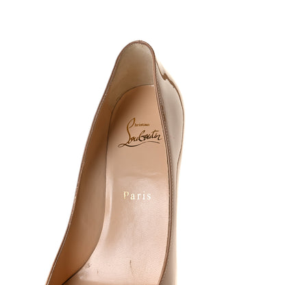 Christian Louboutin Patent Pigalle Follies 55 Pumps 38.5 Nude 11 of 13