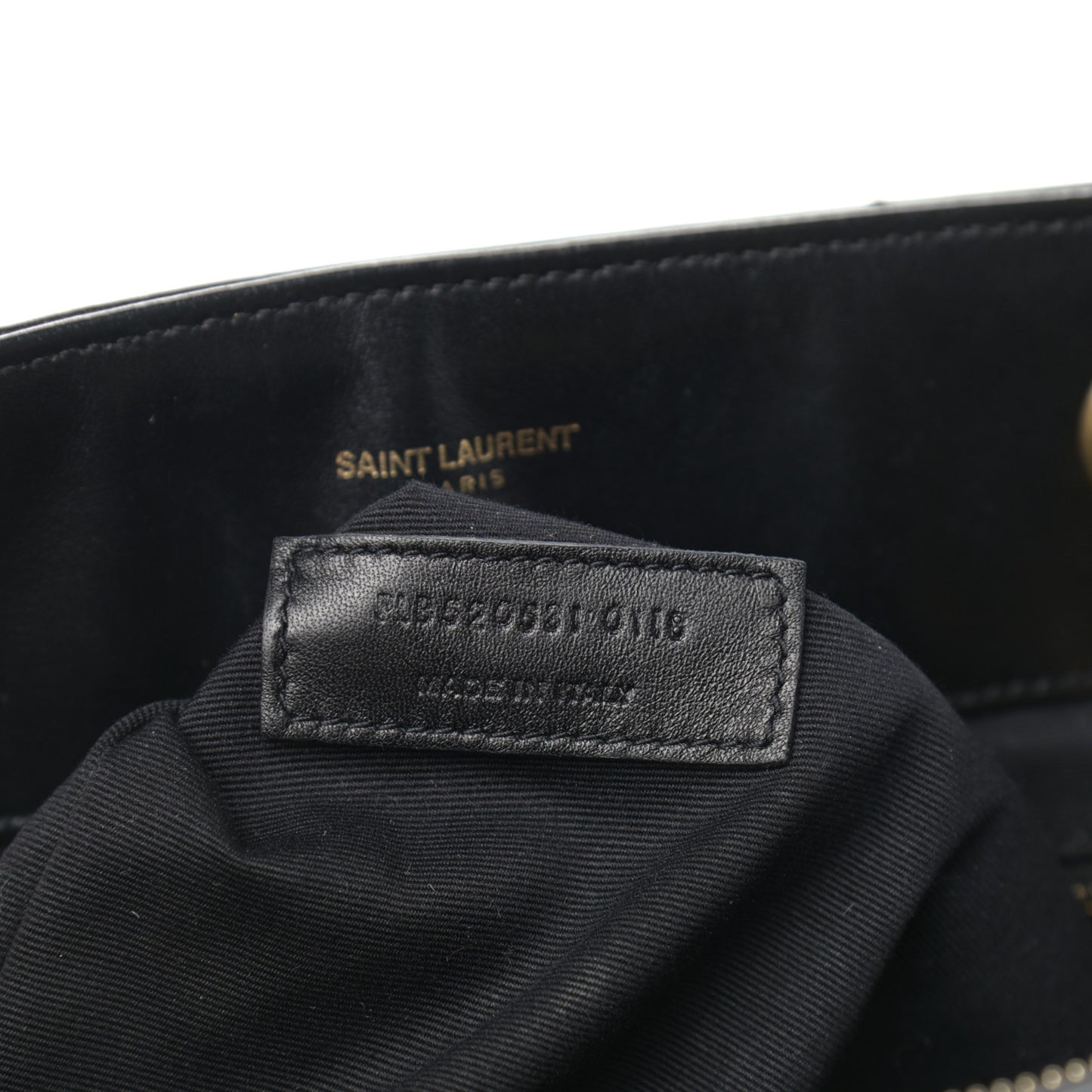Calfskin Y Quilted Monogram Large Loulou Shopper Black