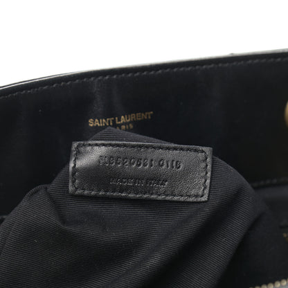 Saint Laurent Calfskin Y Quilted Monogram Large Loulou Shopper Black 7 of 10