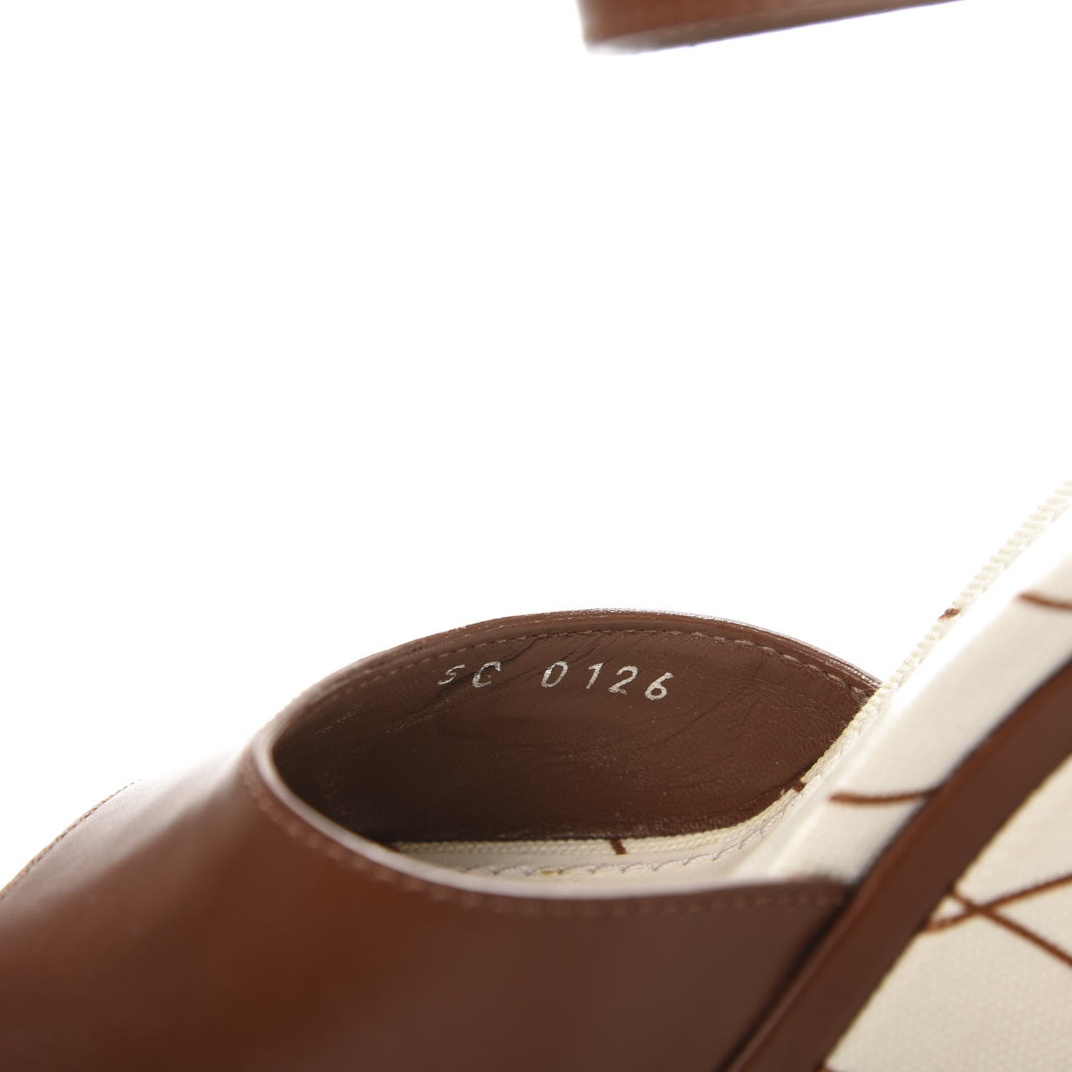 Louis Vuitton Toile Malletage Blossom Wedge Sandal 36.5 Natural 8 of 8