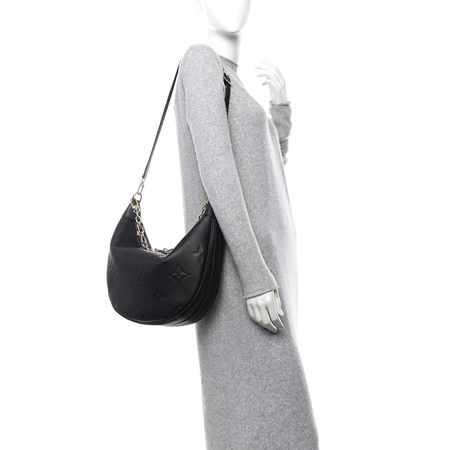 Louis Vuitton Empreinte Monogram Giant Loop Hobo Black 2 of 13