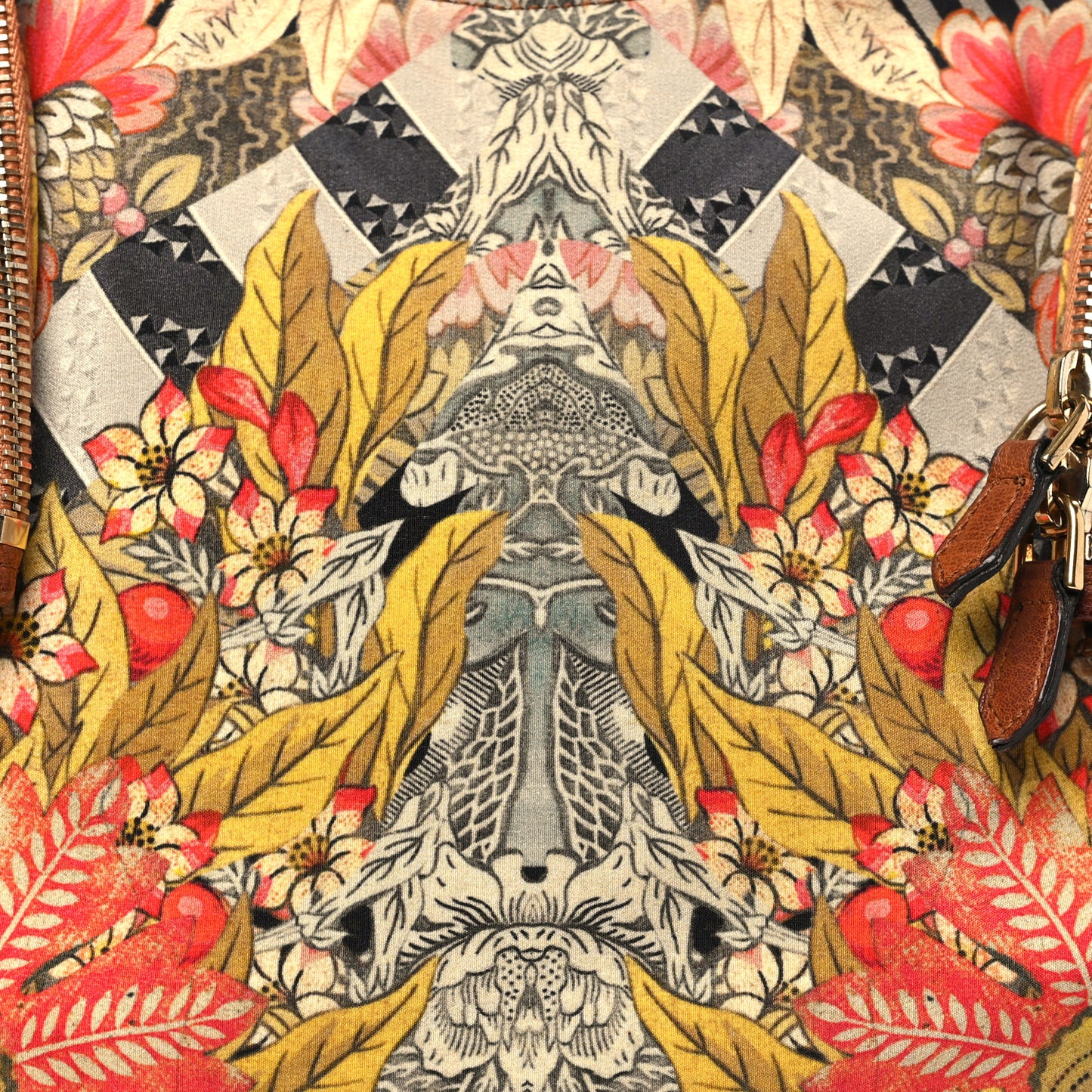 Silk Floral Print De Manta Clutch Multicolor
