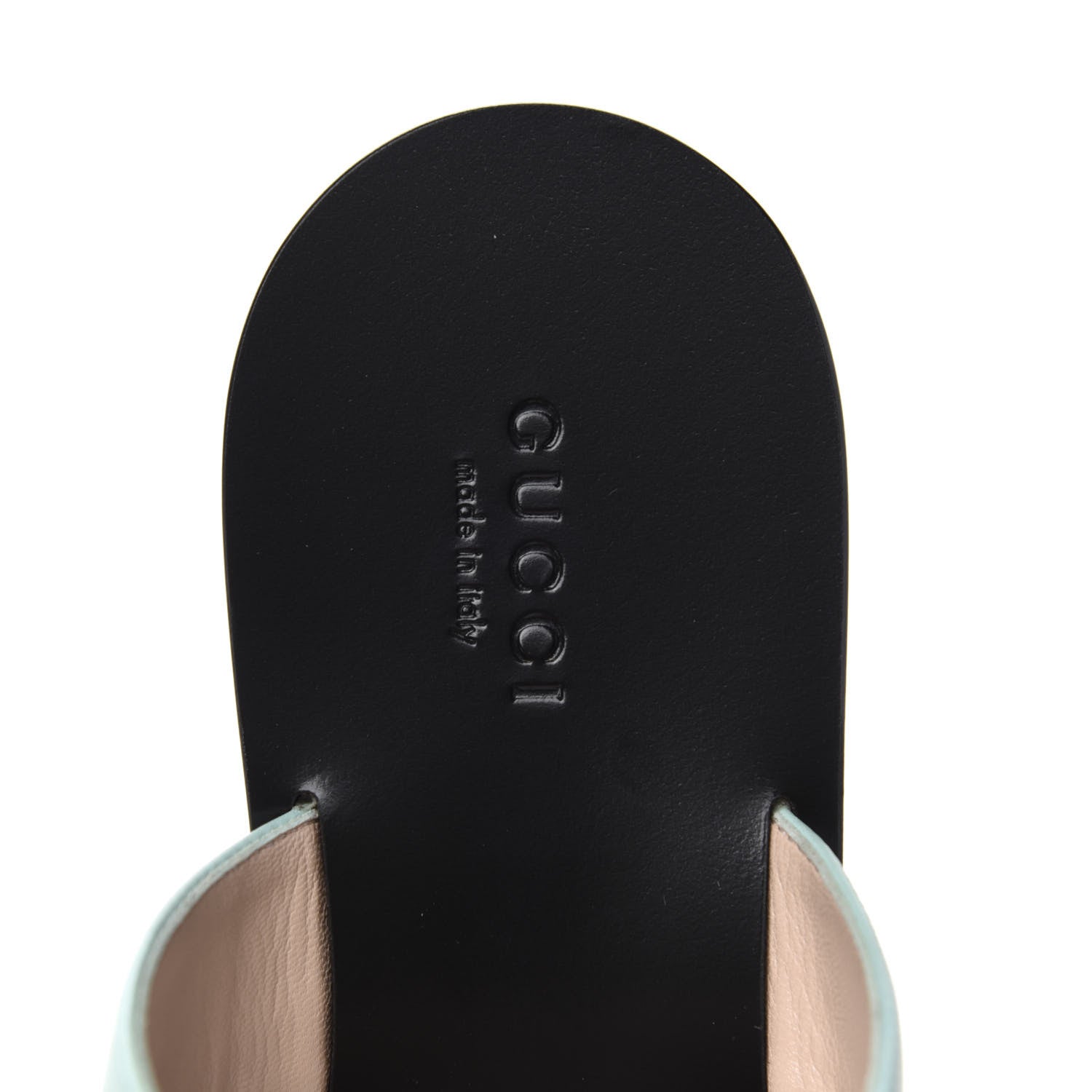 Gucci Calfskin GG Marmont Thong Sandals 36.5 Water Green 8 of 10
