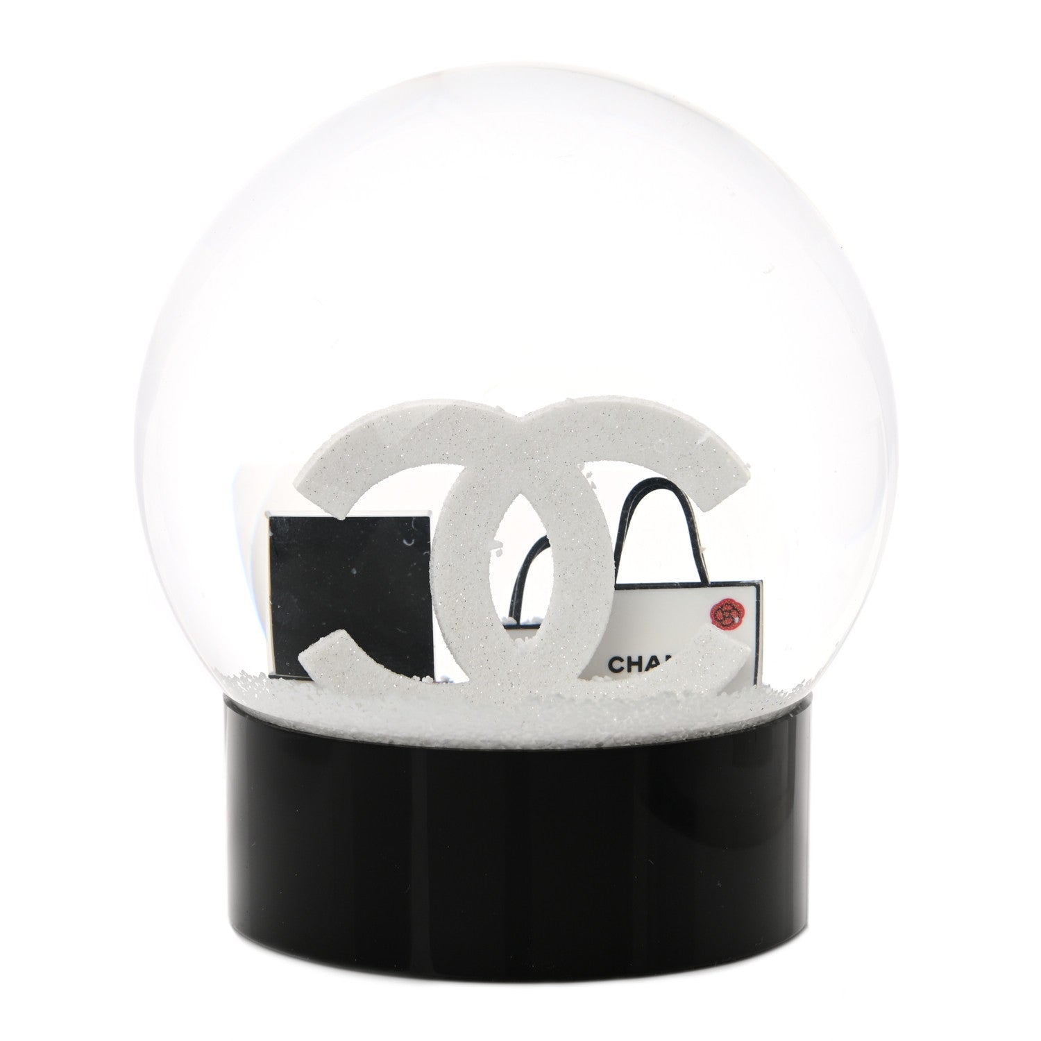 Chanel Glass CC Shopping Bag Snow Globe 3 of 5