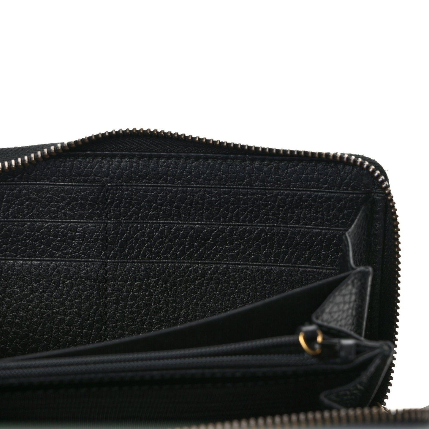 Calfskin Butterfly Zip Around Wallet Black