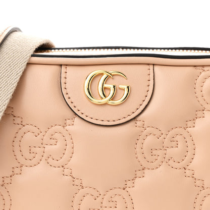 Gucci Calfskin GG Matelasse Small Shoulder Bag Pink Sand Natural 8 of 11