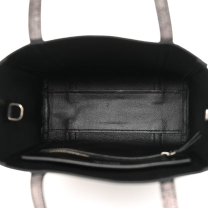 Balenciaga Metallic Textured Calfskin Logo Everyday Tote Black 5 of 11