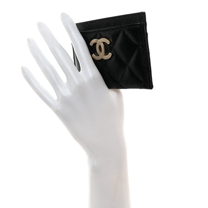 Chanel Caviar Quilted Studded CC Card Holder Black 2 of 9