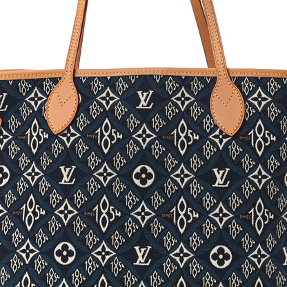 Louis Vuitton Jacquard Since 1854 Neverfull MM Blue 7 of 9