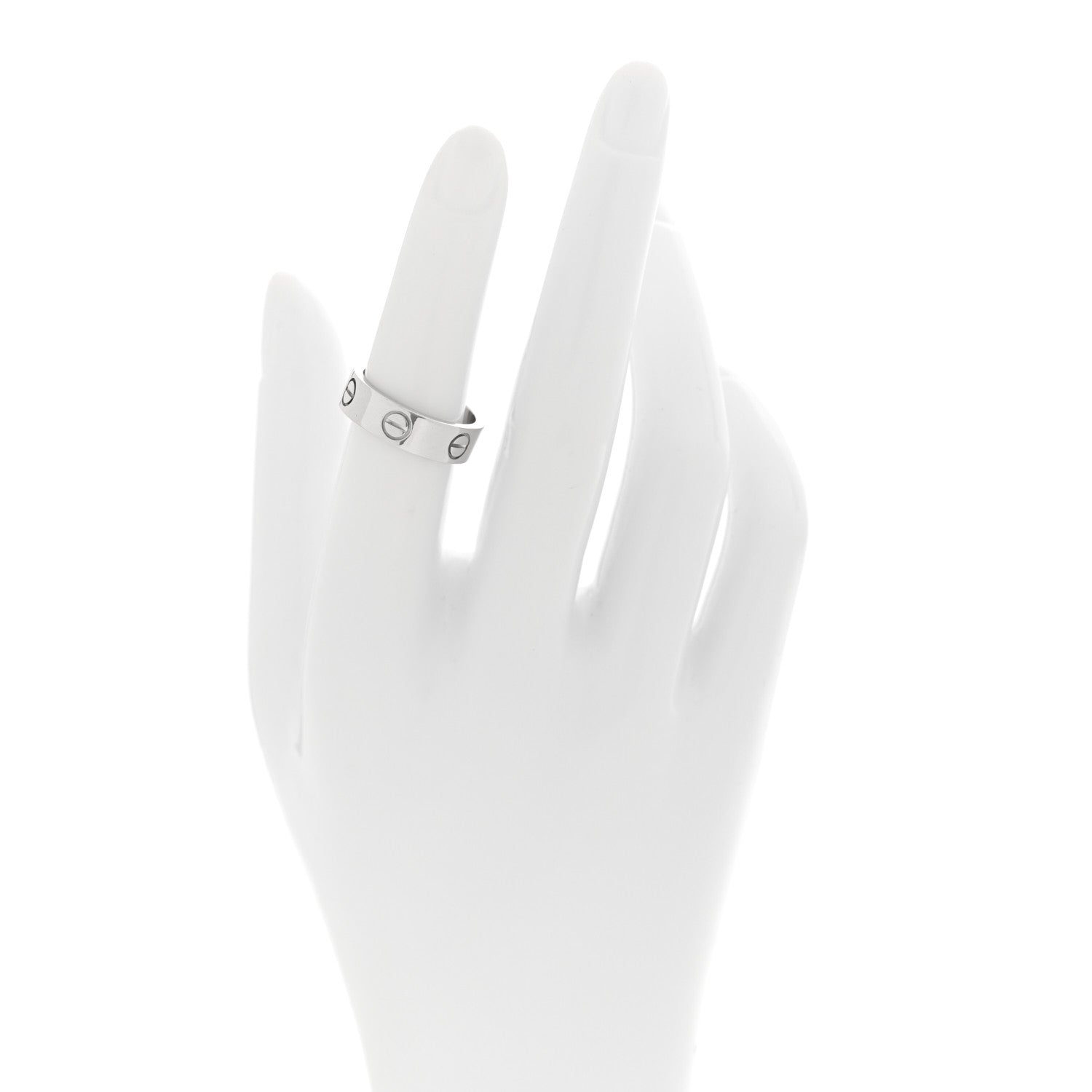 Cartier 18K White Gold 5.5mm LOVE Ring 51 5.75 2 of 4
