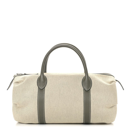 Hermes Toile Natural Barenia Polochon Mademoiselle Bag 1 of 8