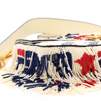 Fendi X FILA Calfskin Mania Fringe Baguette White 8 of 10